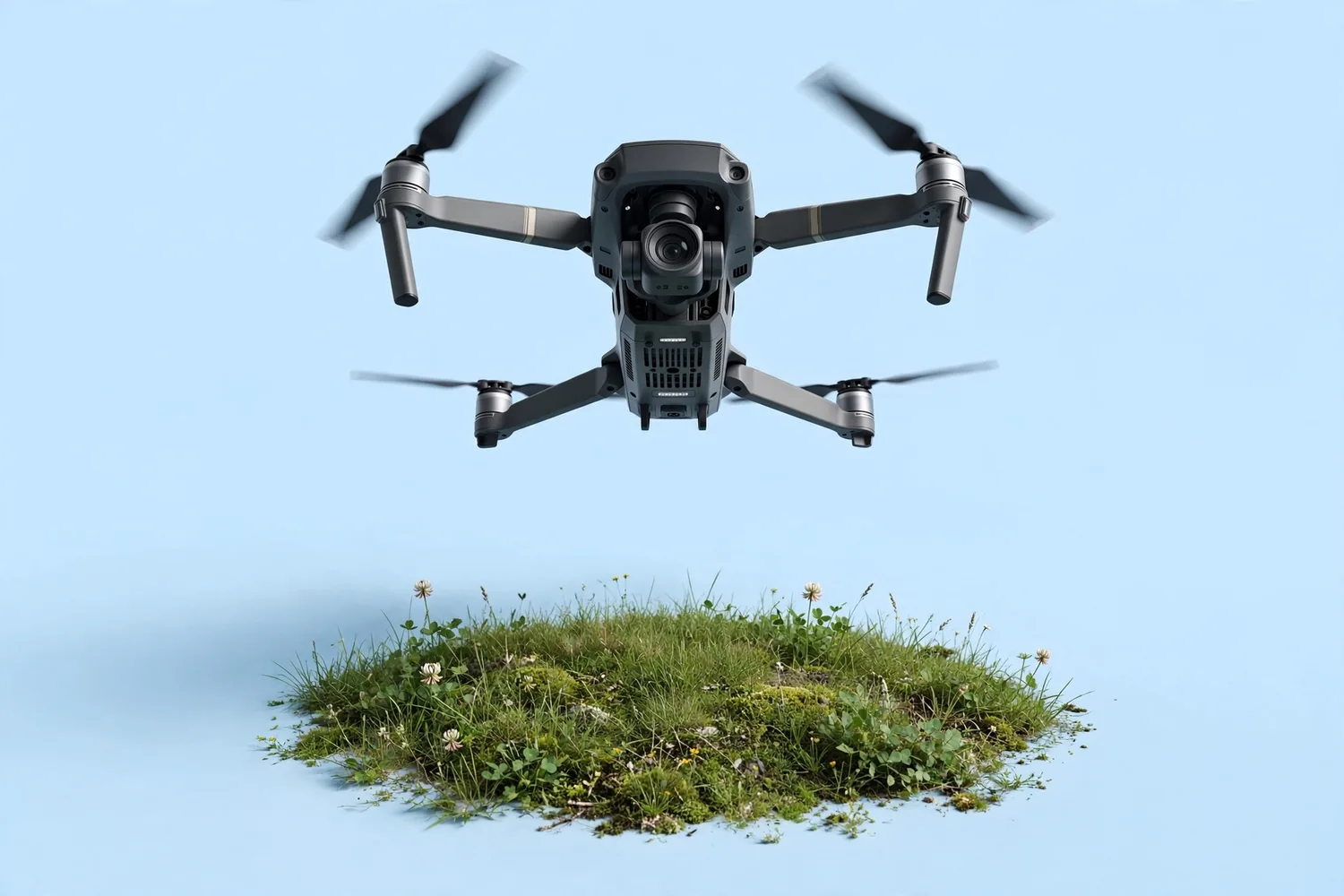 A drone over a field